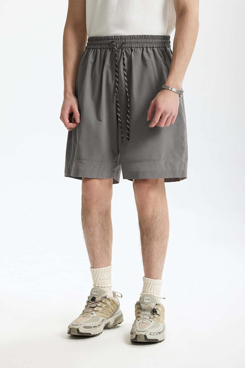 Quick-Dry Drawstring Utility Shorts - Glacier Gray