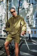 Quick-Dry Drawstring Utility Shorts - Moss Green