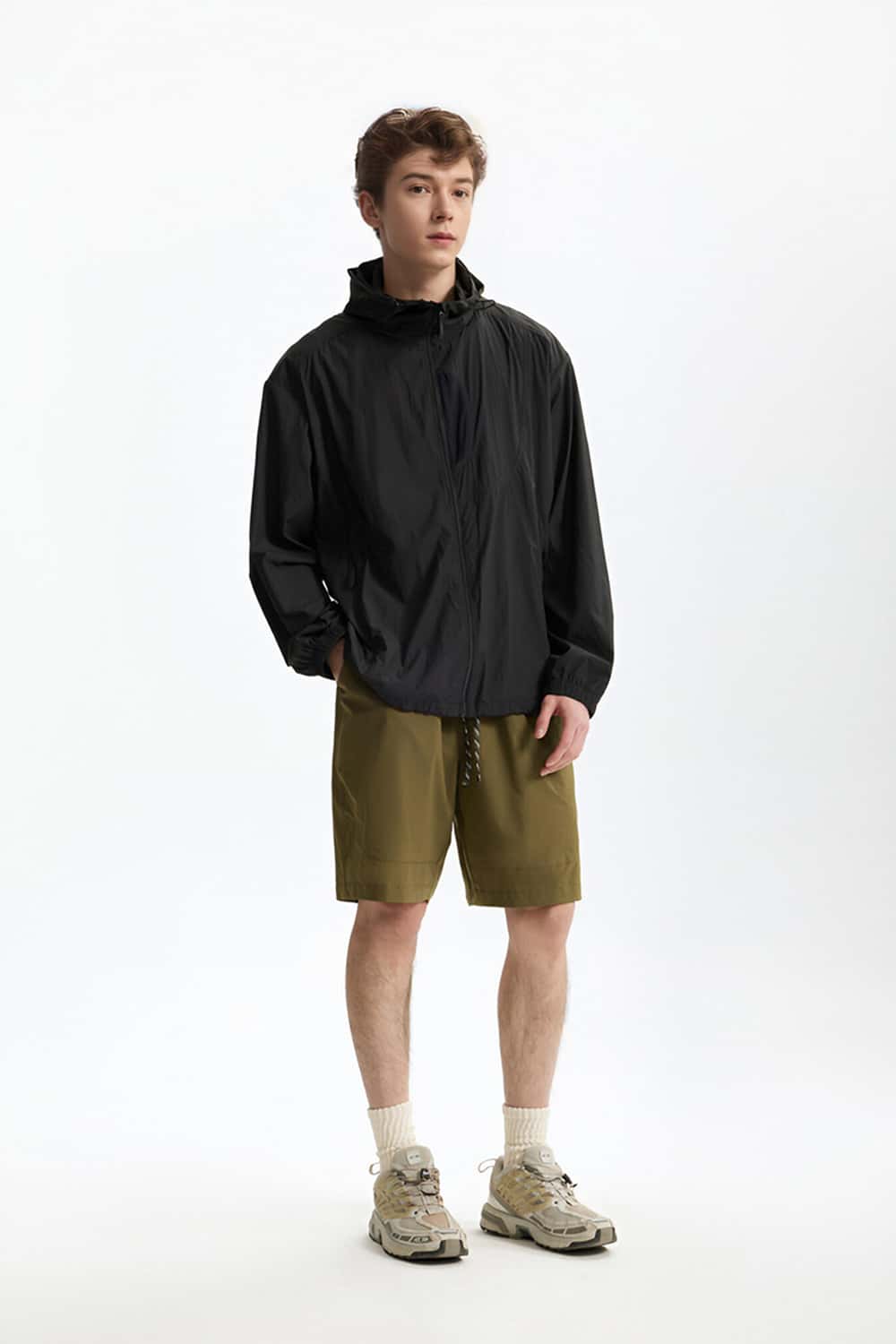 Quick-Dry Drawstring Utility Shorts - Moss Green