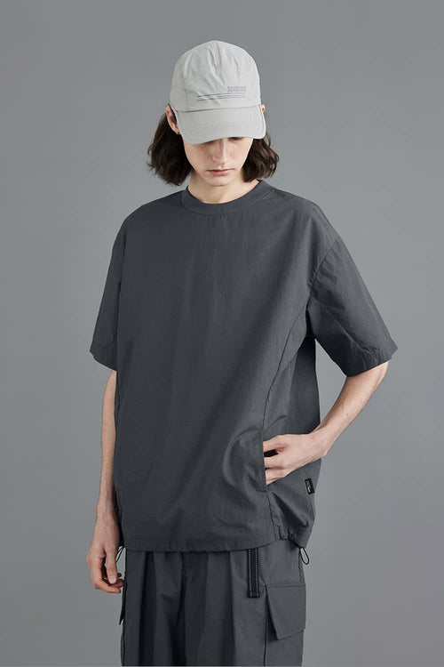 Nylon Loose Fit Short Sleeve Tee - Wilderness Gray