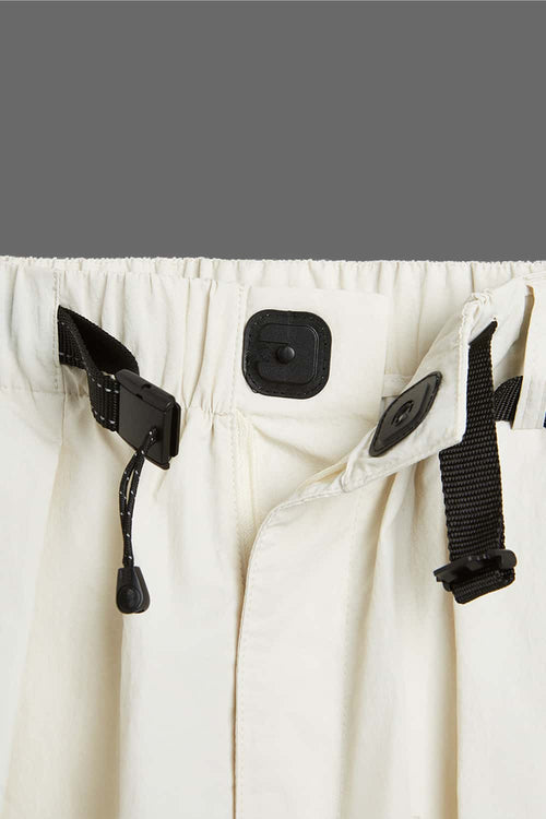 Tapered Utility Cargo Pants - White