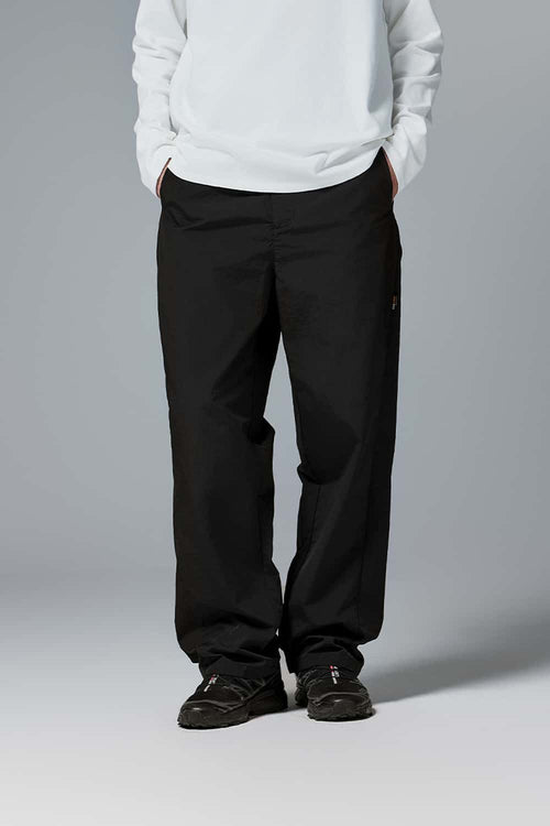 Minimal Relaxed Nylon Pants - Black