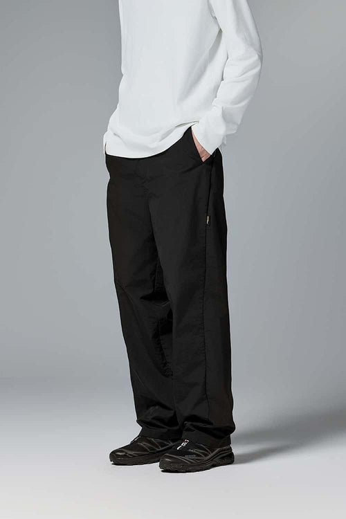 Minimal Relaxed Nylon Pants - Black