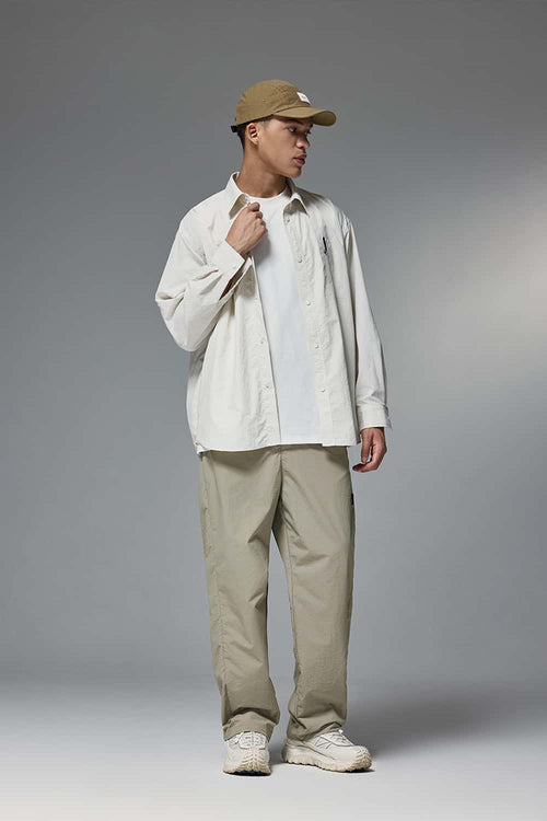Minimal Relaxed Nylon Pants - Trunk Brown