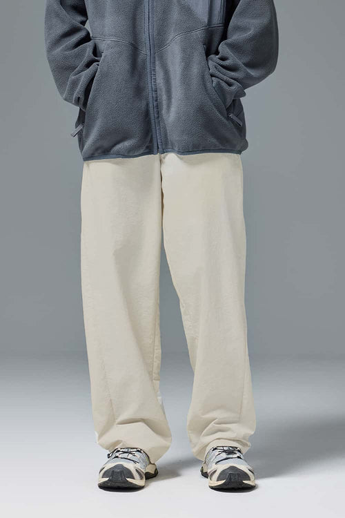 Minimal Relaxed Nylon Pants - White
