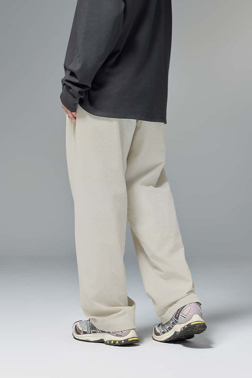 Minimal Relaxed Nylon Pants - White