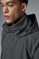 Hooded Longline Nylon Jacket - Wilderness Gray