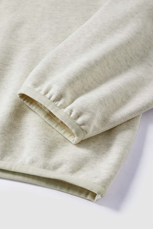 Loose Fleece Crewneck Sweatshirt - Heather Gray