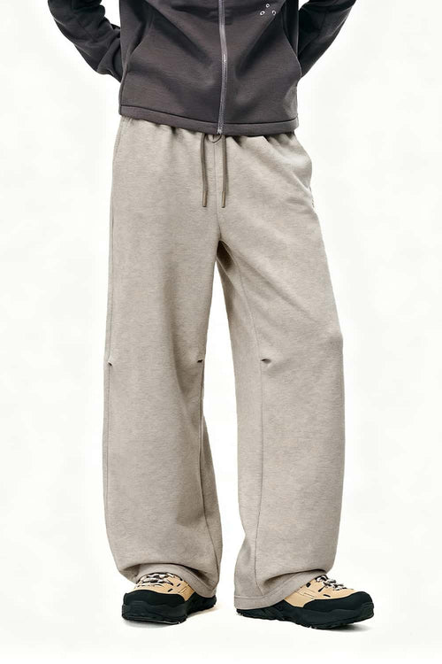 Fleece Straight-Leg Sweatpants - Heather Gray