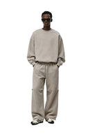 Fleece Straight-Leg Sweatpants - Heather Gray