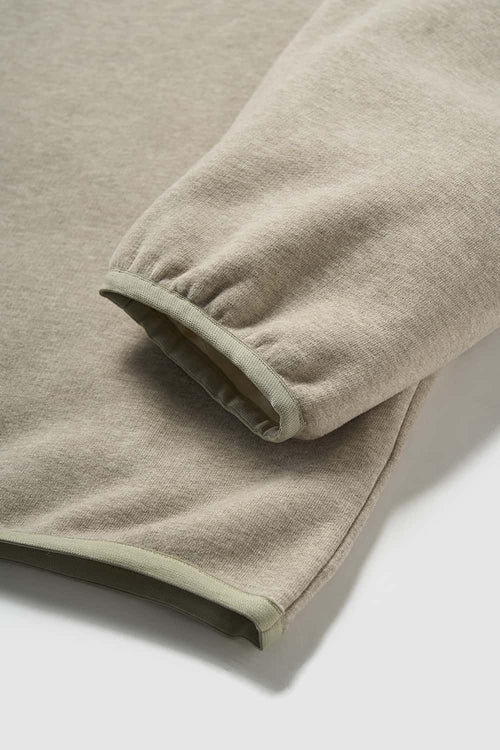 Fleece Polo Collar Sweatshirt - Heather Gray