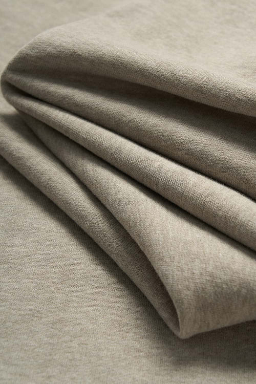 Fleece Polo Collar Sweatshirt - Heather Gray