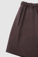 Drawstring Sweat Shorts - Coffee
