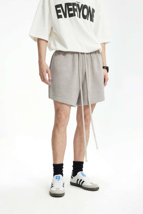 Drawstring Sweat Shorts - Heather Gray