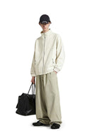 Fleece Stand-Collar Zip Jacket - White