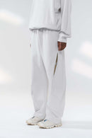 Lightweight Curved-Leg Stretch Pants - Light Gray