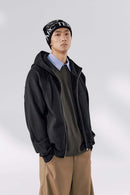 Stretch Full-Zip Hooded Jacket - Black