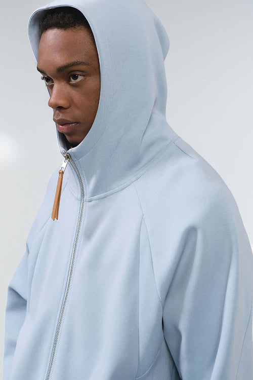 Stretch Full-Zip Hooded Jacket - Blue
