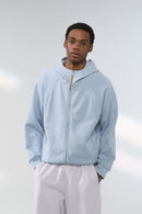 Stretch Full-Zip Hooded Jacket - Blue