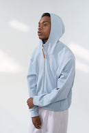 Stretch Full-Zip Hooded Jacket - Blue