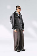 Stretch Full-Zip Hooded Jacket - Dark Gray
