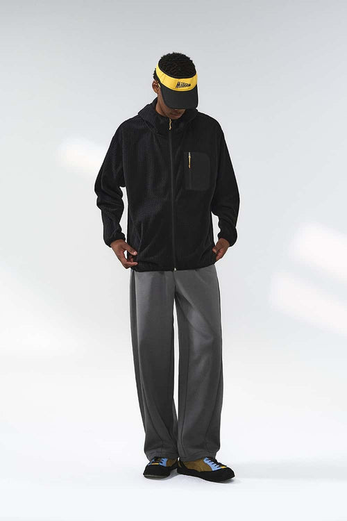 Loose Straight-Leg Stretch Pants - Dark Gray
