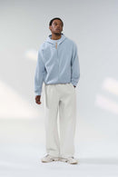 Loose Straight-Leg Stretch Pants - Light Gray