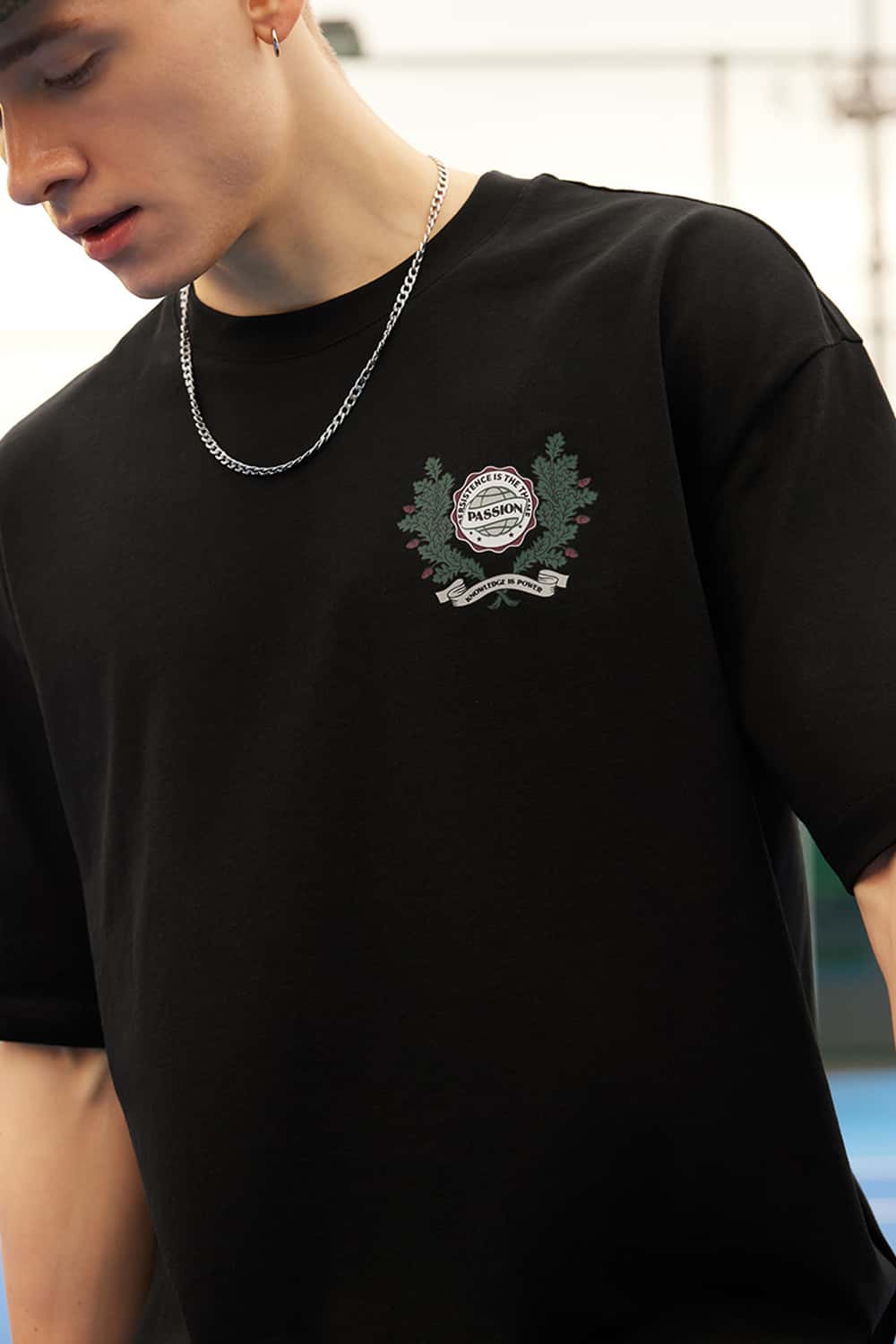 Graphic Loose Fit T-Shirt - Black