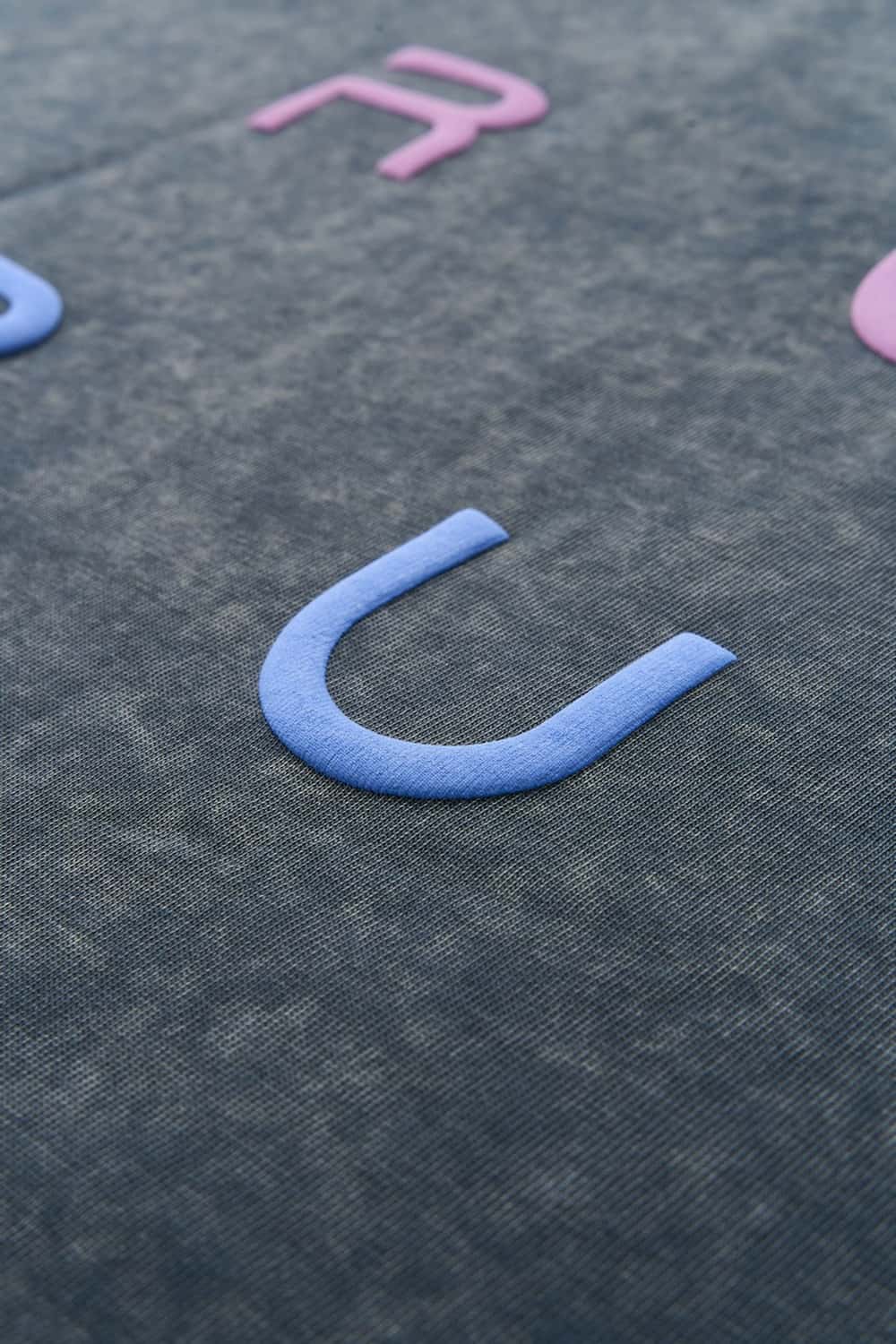 Washed Gradient Graphic T-Shirt - Dark Gray