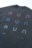 Washed Gradient Graphic T-Shirt - Dark Gray