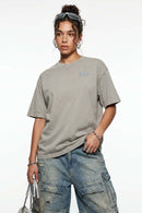 Washed Gradient Graphic T-Shirt - Khaki