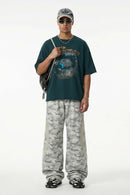 Vintage Graphic Loose Fit T-Shirt - Green