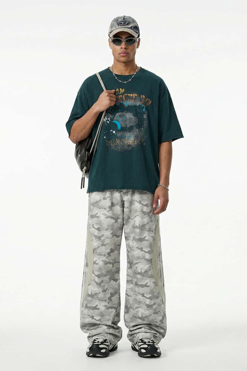 Vintage Graphic Loose Fit T-Shirt - Green