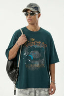Vintage Graphic Loose Fit T-Shirt - Green