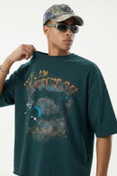 Vintage Graphic Loose Fit T-Shirt - Green