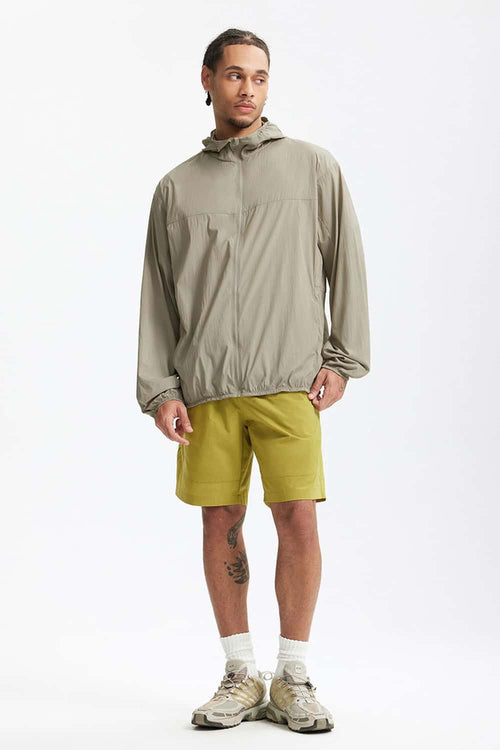 Lightweight UPF Hooded Shell Jacket - Khaki