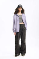 Lightweight UPF Hooded Shell Jacket - Light Purple