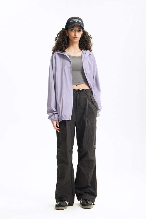 Lightweight UPF Hooded Shell Jacket - Light Purple