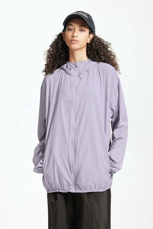 Lightweight UPF Hooded Shell Jacket - Light Purple