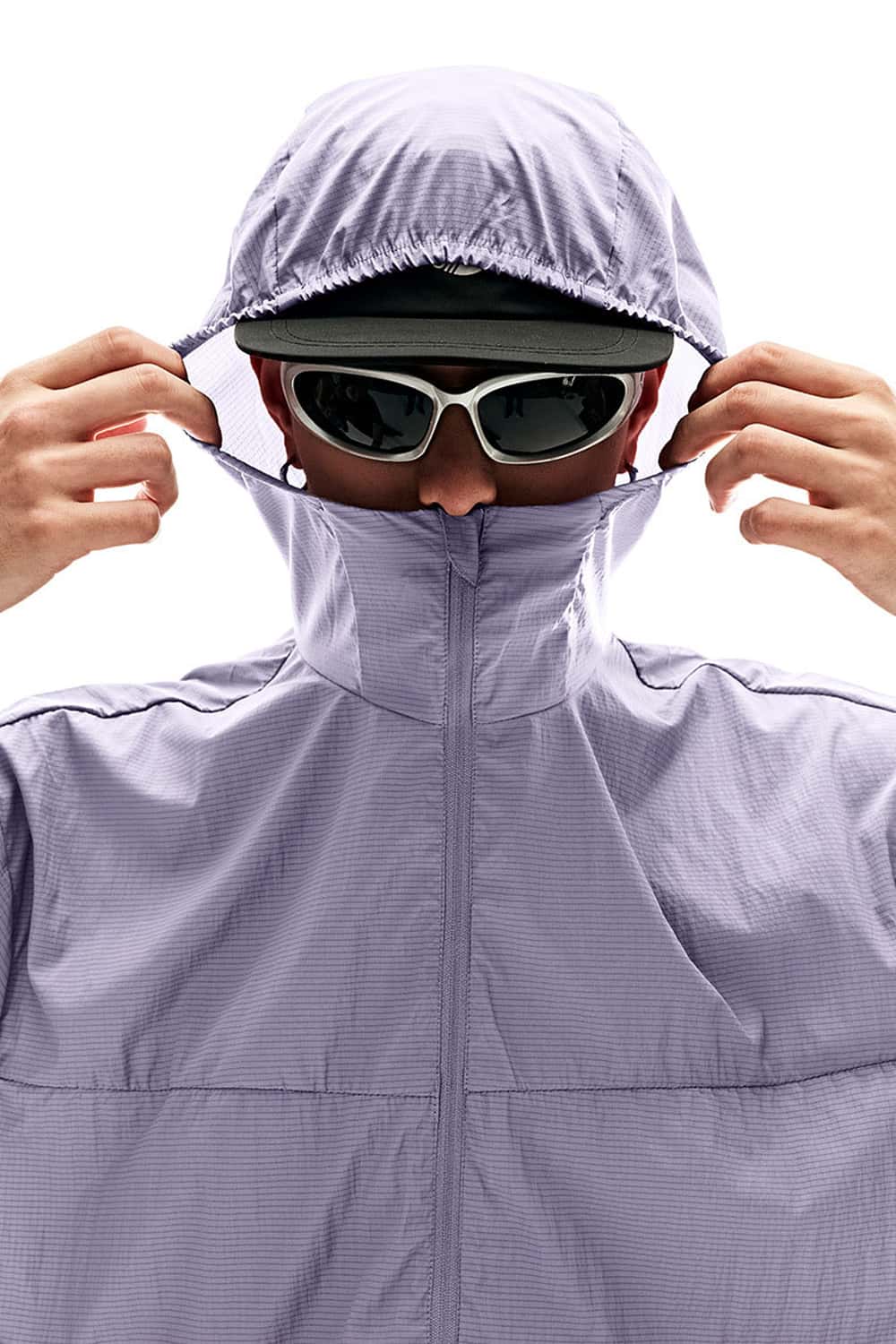 Lightweight UPF Hooded Shell Jacket - Light Purple