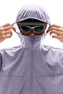 Lightweight UPF Hooded Shell Jacket - Light Purple