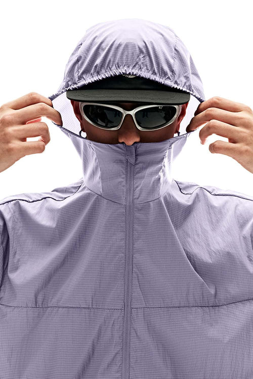 Lightweight UPF Hooded Shell Jacket - Light Purple