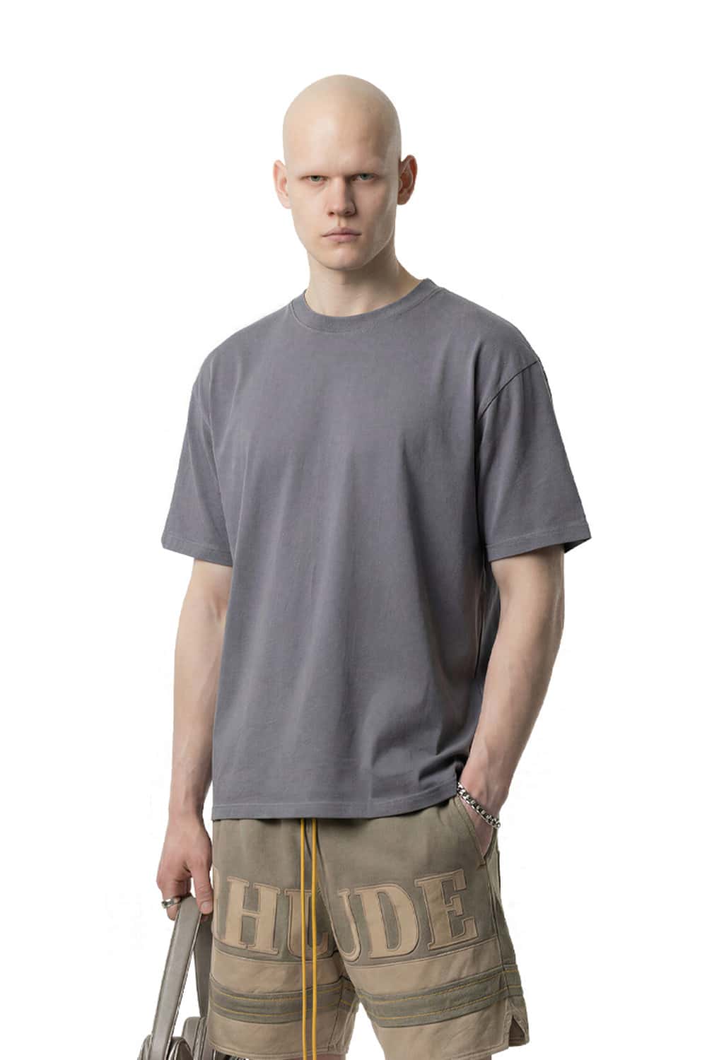 Cotton-Blend Relaxed Crewneck Tee - Violet