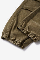 Washed Utility Jogger Pants - Brown