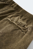 Washed Utility Jogger Pants - Brown