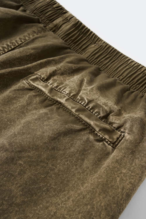 Washed Utility Jogger Pants - Brown