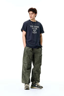 Washed Utility Jogger Pants - Military Green