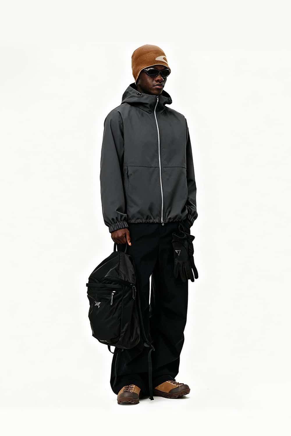 Seam-Sealed Hooded Shell Jacket - Dark Gray