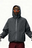 Seam-Sealed Hooded Shell Jacket - Dark Gray