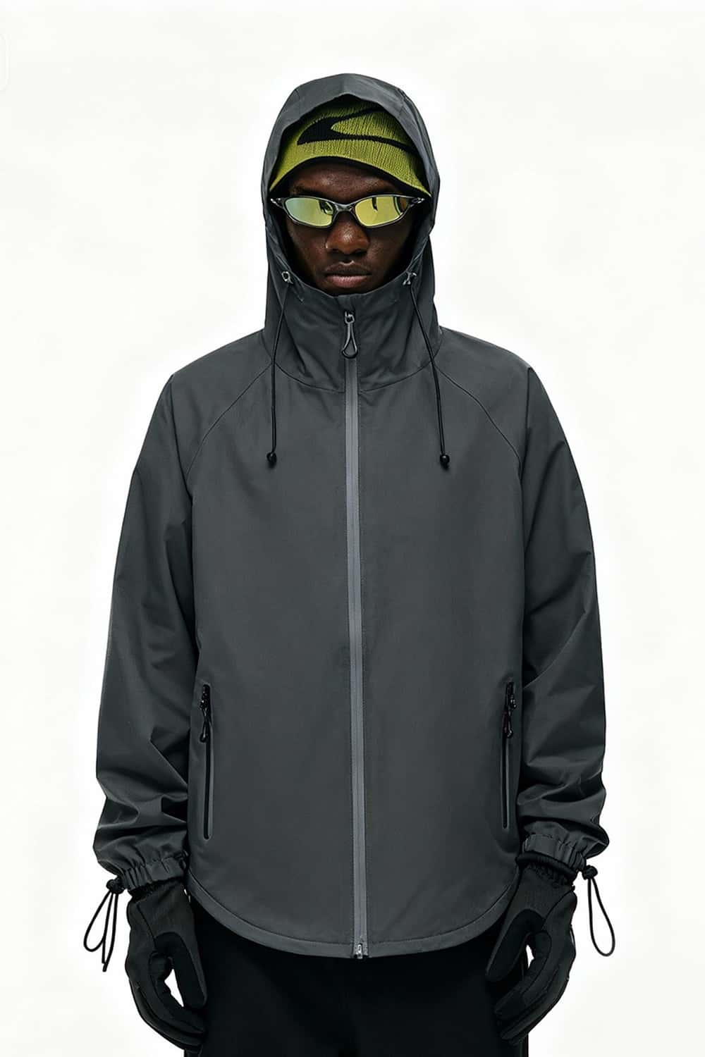Seam-Sealed Hooded Shell Jacket - Dark Gray